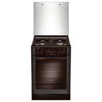 Плита Гефест 6300-02 0047 Коричневая, Газовая, крышка стекло,таймер