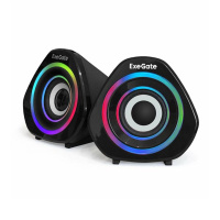 АКУСТИКА 2.0 ExeGate EX289680RUS Accord 210 (питание USB, 2х3Вт (6Вт RMS), 60-20000Гц, черный, RGb п