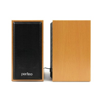 Акустика PERFEO "Cabinet" 2.0, мощность 2х3 Вт (RMS), бук дерево, USB