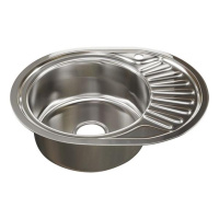 Мойка нерж.45*57 левая (0,8) MIXLINE 18см