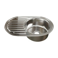 мойка нерж. 50*77 овал правая (0,8) MIXLINE