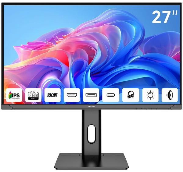 Монитор Aiwa MD2714 IPS 2560x1440, 180 І,
HDMI 2.0, DP 1.4, USB-C (65 ??),