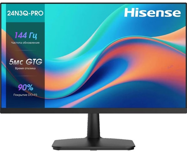 Монитор Hisense 24N3Q-Pro 23.8" FHD, 1920x1080, 144Hz, 16:9, IPS, 5ms, 250cd, HDMI, DP, VGA