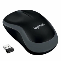 Мышь беспроводная Logitech M185 серый/черный, 1000 dpi, радиоканал, USB, кнопки - 3