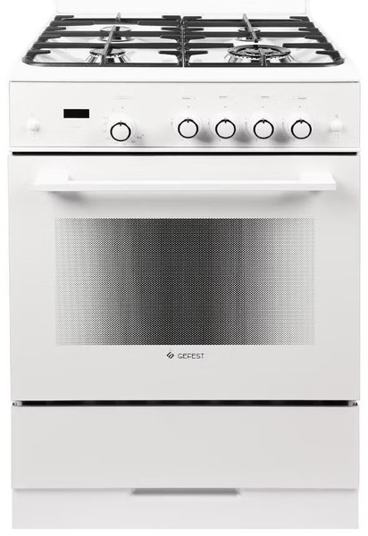 Плита Гефест 6300-03 S040T  Газовая, крышка стекло,эл.таймер