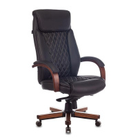 Стул-кресло Бюрократ T-9924 walnut черный