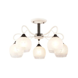0764-5-S WT+BK Люстра потолочная