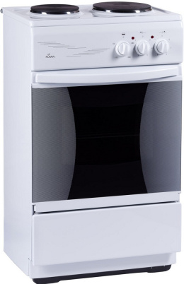 Плита Flama CE 3201 W Белый электро 2 комф.