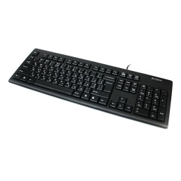 Клавиатура A4-Tech KR-83 <USB> - Slim, Black, обтекаемая форма клавиш