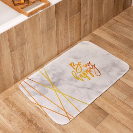 Коврик для ван. Этель "Be happy" 80*50см велюр 5481446*