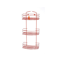 Полка  3 яруса прямая овал 8525-3 красная СТК