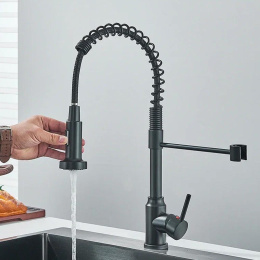 Смеситель SUS 304 (черный ) нерж. (ДК)