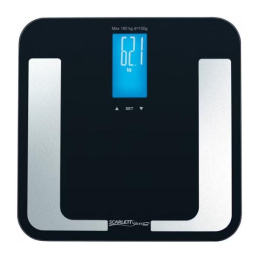 Весы напольные Scarlett SL-BS34ED40 Измеряет содержание воды,жира,мышечной массы